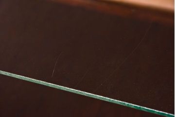 アンティーク家具　小ぶりな木製アンティークガラスケース(ショーケース)