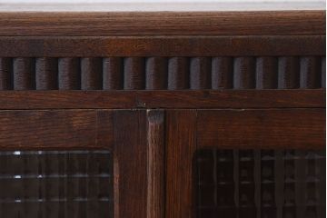 アンティーク家具　大正ロマン　チェッカーガラス入り!小さなアンティーク本箱(本棚)