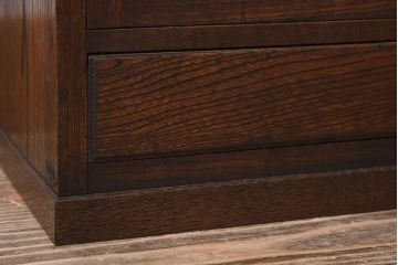 アンティーク家具　大正ロマン　チェッカーガラス入り!小さなアンティーク本箱(本棚)