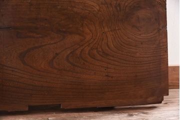 明治期　特大サイズ!欅材一枚板のアンティーク床板