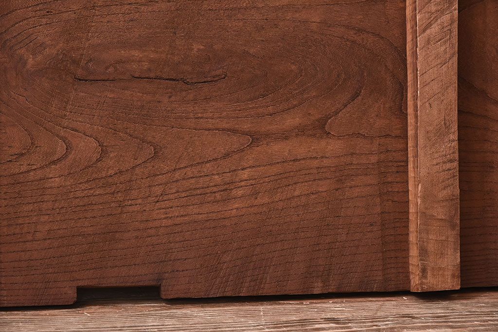 明治期　特大サイズ!欅材一枚板のアンティーク床板