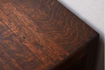 アンティーク家具　ネームプレート取っ手!ナラ材製のアンティークカードケース(小引き出し、図書館、図書室)