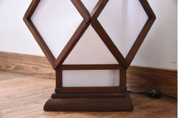 和モダンスタイル　古い木のお洒落な障子張り行灯(行燈・照明)