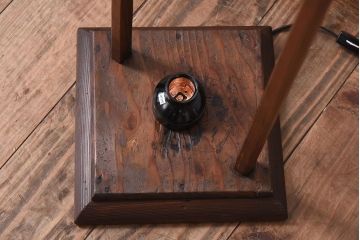 和モダンスタイル　古い木のお洒落な障子張り行灯(行燈・照明)
