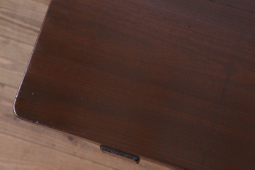 レトロ家具　両面使用可能!レトロな和製アンティークの片袖机(デスク)