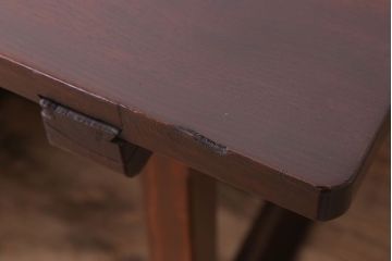 レトロ家具　両面使用可能!レトロな和製アンティークの片袖机(デスク)