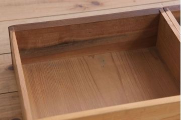 レトロ家具　両面使用可能!レトロな和製アンティークの片袖机(デスク)