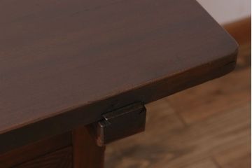 レトロ家具　両面使用可能!レトロな和製アンティークの片袖机(デスク)