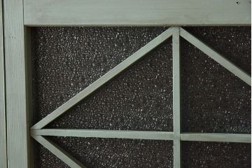 アンティークペイント　ダイヤガラス入り!おしゃれなガラス戸2枚セット(窓)