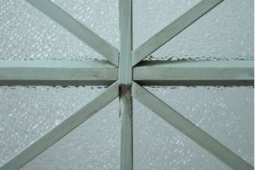 アンティークペイント　ダイヤガラス入り!おしゃれなガラス戸2枚セット(窓)