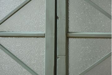 アンティークペイント　ダイヤガラス入り!おしゃれなガラス戸2枚セット(窓)