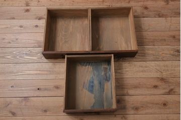 アンティーク家具　前面檜材・前板欅材　和製アンティークの大ぶり収納棚