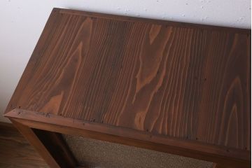 アンティーク家具　前面檜材・前板欅材　和製アンティークの大ぶり収納棚