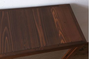 アンティーク家具　前面檜材・前板欅材　和製アンティークの大ぶり収納棚