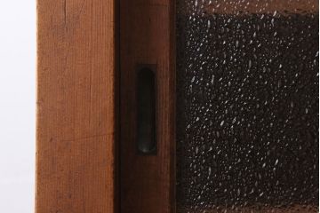 アンティーク家具　前面檜材・前板欅材　和製アンティークの大ぶり収納棚