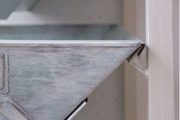 アンティーク雑貨　インダストリアル　ビンテージ　アイアン製のペイントチェスト(2)