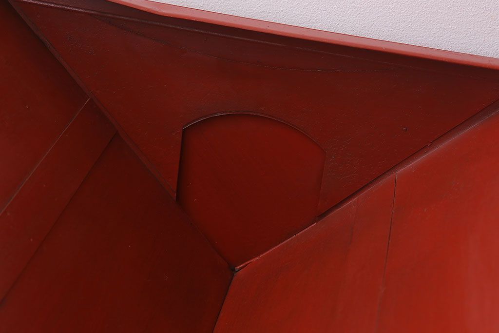 アンティーク雑貨　インダストリアル　ビンテージ　アイアン製のペイントチェスト(1)