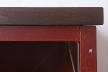 アンティーク雑貨　インダストリアル　ビンテージ　アイアン製のペイントチェスト(1)