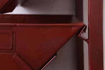 アンティーク雑貨　インダストリアル　ビンテージ　アイアン製のペイントチェスト(1)