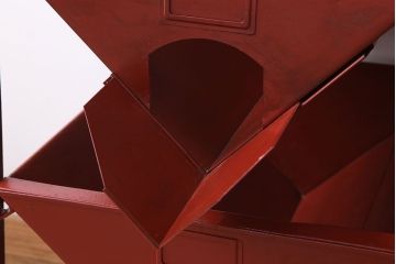 アンティーク雑貨　インダストリアル　ビンテージ　アイアン製のペイントチェスト(1)