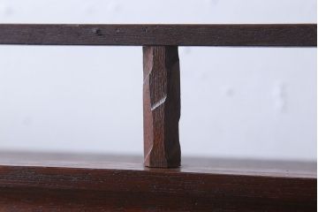 飾り付き　小ぶりサイズ!栗材製薄型ガラスケース(ショーケース)