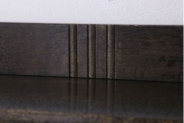 レトロ家具　ラワン材製　古い木のレトロな楔(くさび)式本棚(ディスプレイラック)(3)