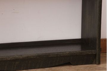 レトロ家具　ラワン材製　古い木のレトロな楔(くさび)式本棚(ディスプレイラック)(3)