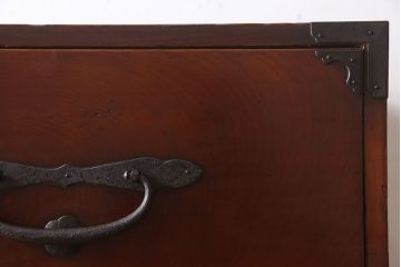 アンティーク家具　アンティーク　前面欅材　大ぶりな重ね二本松箪笥