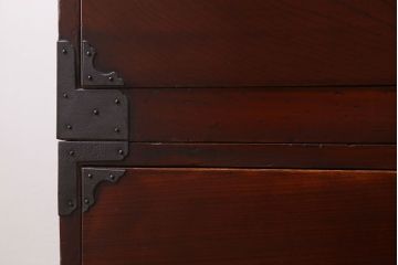 アンティーク家具　アンティーク　前面欅材　大ぶりな重ね二本松箪笥