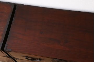 アンティーク家具　アンティーク　前面欅材　大ぶりな重ね二本松箪笥
