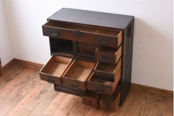 アンティーク家具　アンティーク　明治大正期の古い帳場箪笥