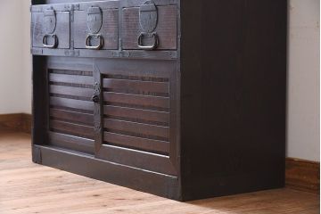 アンティーク家具　アンティーク　明治大正期の古い帳場箪笥
