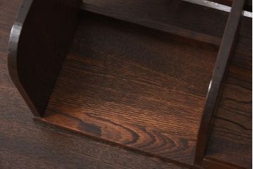 アンティーク雑貨　引き出し付き　栓材製　古い木味のレトロなアンティーク本立て