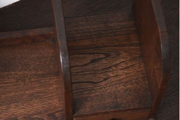 アンティーク雑貨　引き出し付き　栓材製　古い木味のレトロなアンティーク本立て