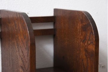 アンティーク雑貨　引き出し付き　栓材製　古い木味のレトロなアンティーク本立て