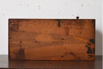 アンティーク雑貨　引き出し付き　栓材製　古い木味のレトロなアンティーク本立て