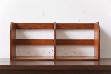 アンティーク雑貨　古い木製の昭和レトロなアンティーク本立て(2)