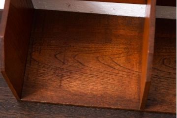 アンティーク雑貨　古い木製の昭和レトロなアンティーク本立て(2)