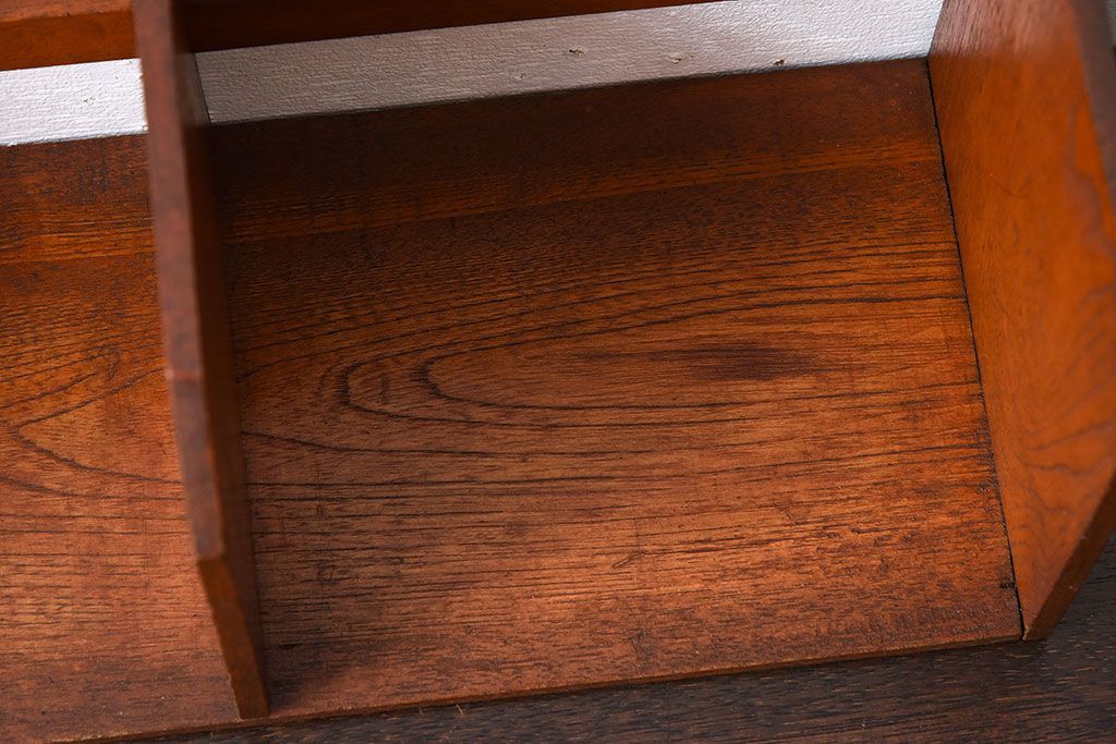 アンティーク雑貨　古い木製の昭和レトロなアンティーク本立て(2)