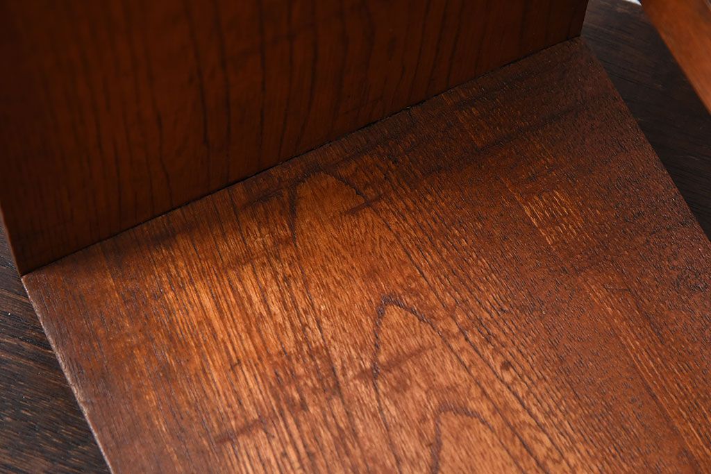 アンティーク雑貨　古い木製の昭和レトロなアンティーク本立て(2)