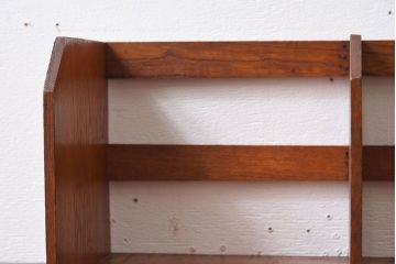 アンティーク雑貨　古い木製の昭和レトロなアンティーク本立て(2)