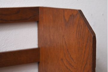 アンティーク雑貨　古い木製の昭和レトロなアンティーク本立て(2)