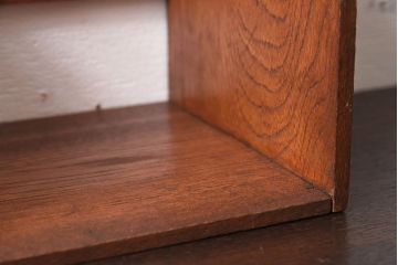 アンティーク雑貨　古い木製の昭和レトロなアンティーク本立て(2)