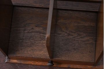 アンティーク雑貨　古い木味のレトロなアンティーク引き出し付き本立て