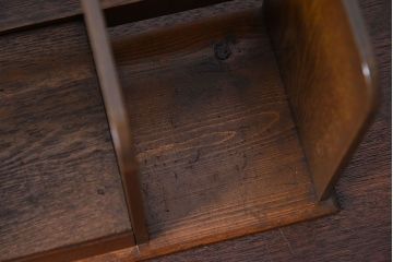 アンティーク雑貨　古い木味のレトロなアンティーク引き出し付き本立て