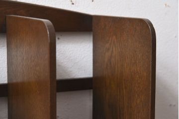 アンティーク雑貨　古い木味のレトロなアンティーク引き出し付き本立て