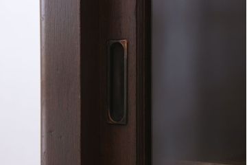 アンティーク家具　おしゃれな脚付き!和製アンティークのガラス戸棚