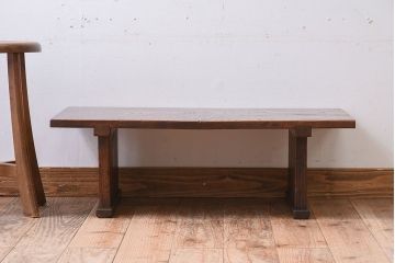 アンティーク家具　明治期　天板欅材一枚板　アンティーク文机