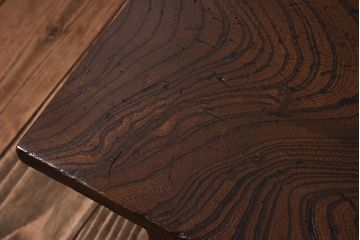 アンティーク家具　明治期　天板欅材一枚板　アンティーク文机