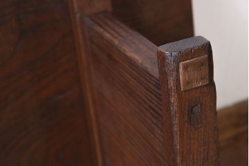 アンティーク家具　明治期　天板欅材一枚板　アンティーク文机